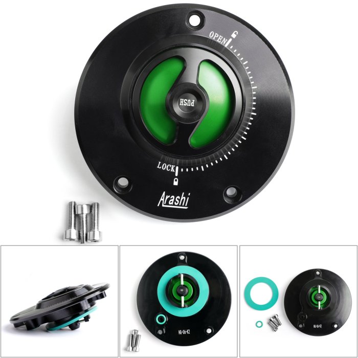 《極限超快感!!》Kawasaki Ninja 1000 ZX-10R Z1000 08-18 鋁合金快拆式油箱蓋 黑綠 特價回饋!!