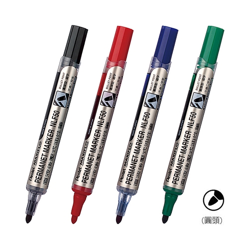 Pentel 飛龍牌 NLF50 MAXIFLO 後壓式油性筆 細圓