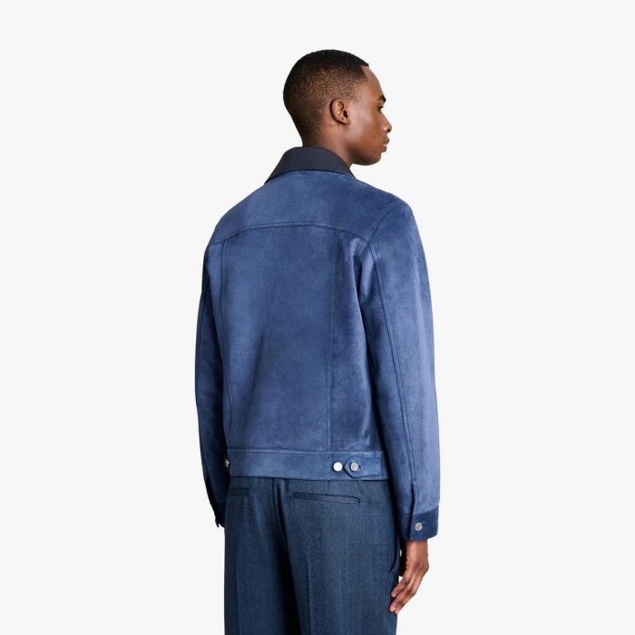 ROOM 3703】 BERLUTI blue suede Leather jacket 藍色麂皮外套正品現貨