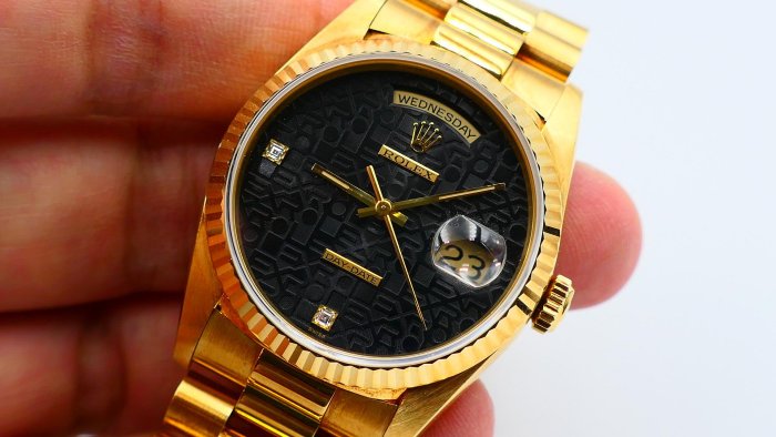 【單售面盤】ROLEX勞力士極罕見原裝黑色紀念面（6,9方鑽）18038 18238 118238 等都可用