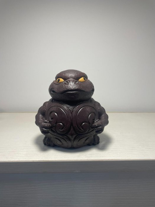 忍者神龜紫砂茶壺半手制作非市面上很多的灌漿機車類就是好玩的朋友看過來壓手感十足150毫升主【二手】4431