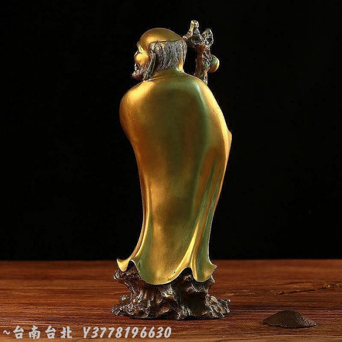 純黃銅達摩禪意佛像中式擺件菩提祖師銅像風水家居裝飾擺設~Q1123