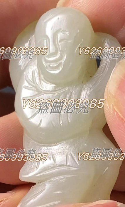 璞鑒備案】元代和田玉童子掛件典型宋遺風元代籽料童子明清時期常見的老