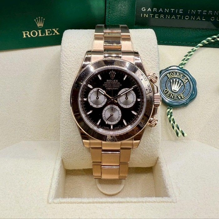 【JD高雄德興店】ROLEX 勞力士Daytona 迪通拿 126505 玫瑰金 全鏈帶 黑面 新款 2024年