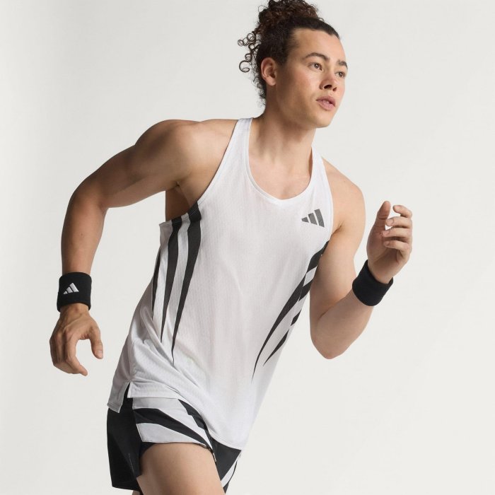 南🔥2025 8月 ADIDAS adizero 運動背心 CLIMACOOL 跑步 吸濕排汗 男款 白 JP1489
