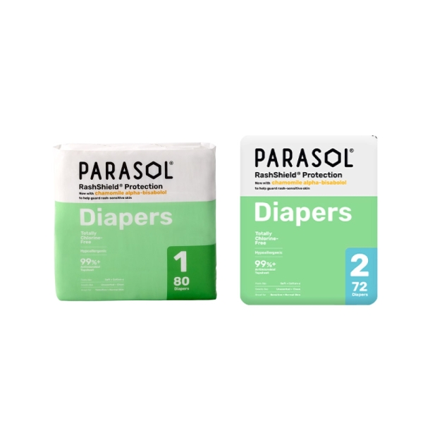 Parasol Clear + Dry 新科技水凝尿布-單包裝(NB/S)黏貼式
