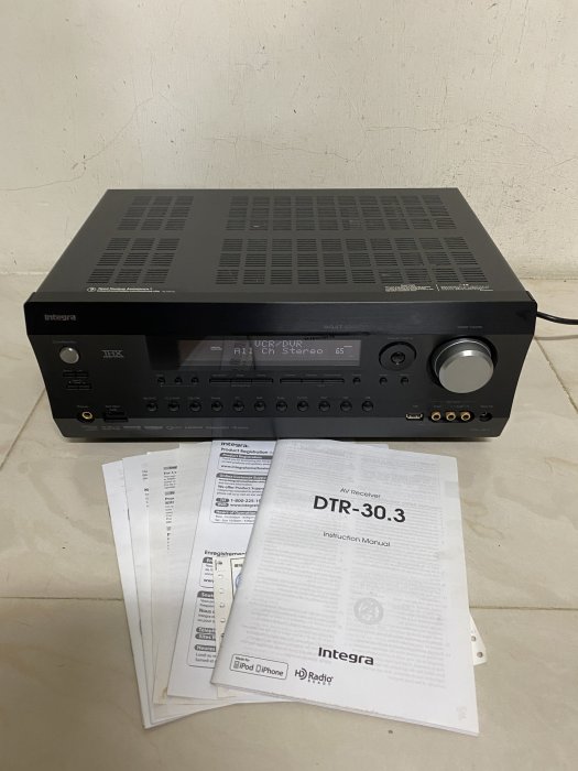 品項新 Integra dtr 30.3 FM/3D 4K 擴大機,HDMI 7.2  家庭劇院 有全新代用遙控器