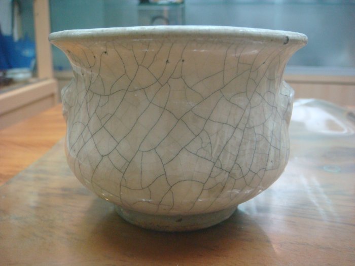 石趣齋文物@@清代漳州哥窯獸耳香爐(包老到代) | Yahoo拍賣