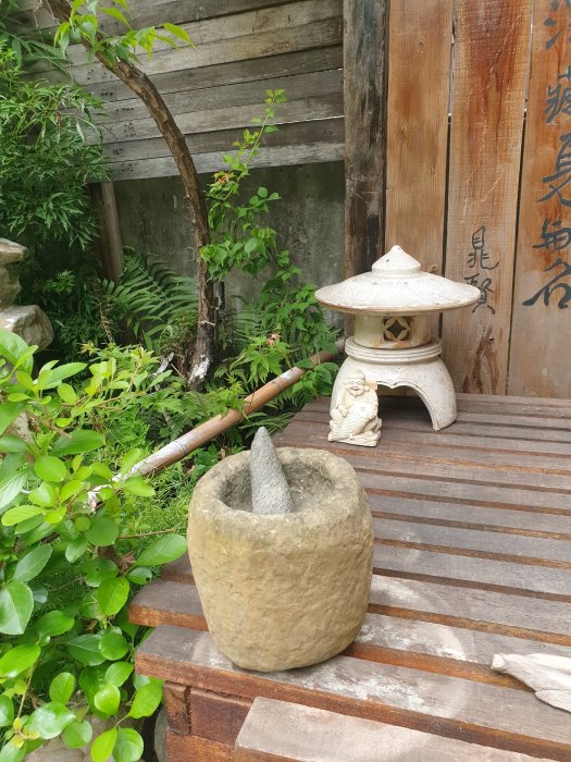 古早懷舊（稀有高足）石臼組藥臼特🉐️價手工打造【侘寂文學館】特殊