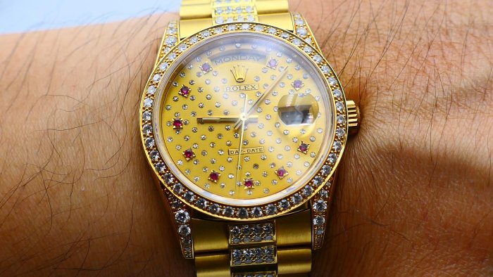 【美好時光】ROLEX勞力士18388 盒單全 Pleiades 昴宿星團紅寶石滿天星面盤!