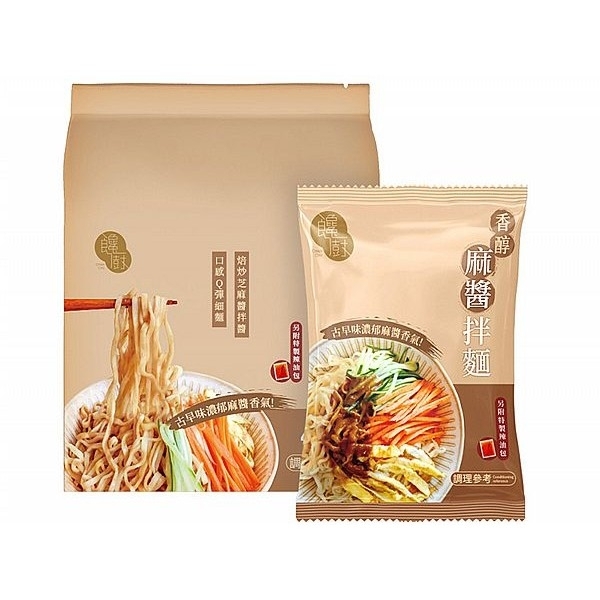 饞廚 乾拌麵 (4入)香醇 麻醬 口味【小三美日】DS011094 乾麵 宵夜 麻醬麵 古早味