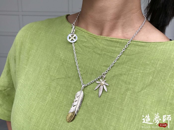 造夢師手工訂製【Goro's 高橋吾郎】【高端復刻】點金大麻葉925