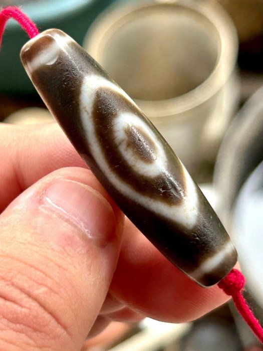 嚴選小盧無相門佛眼天珠，皮殼油潤風化自然全手工臺珠收藏推薦一眼眼中