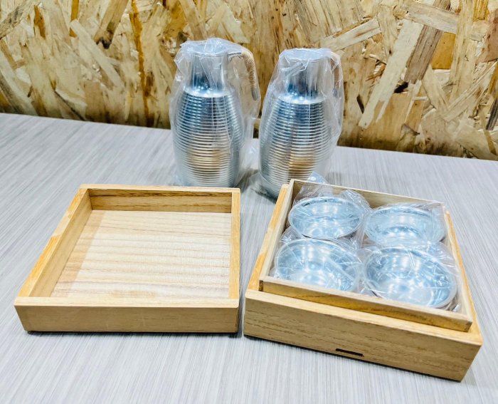 JP.com】日本帶回精緻錫製酒器組徳利お猪口酒壺*2+酒杯*5 錫器木