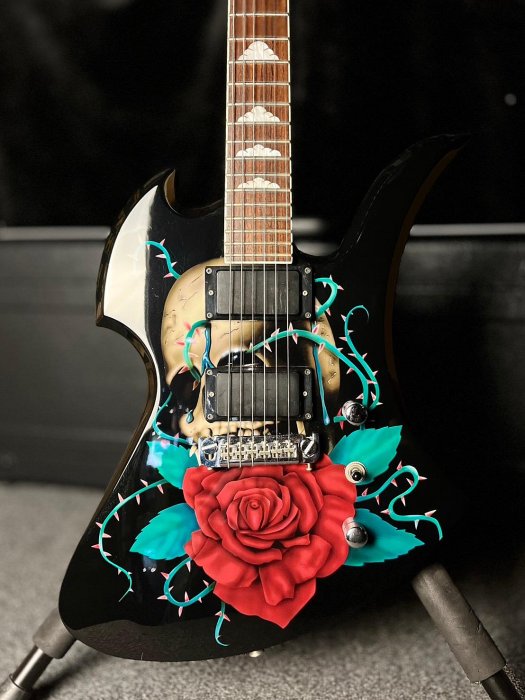 FERNANDES MG-160R 薔薇髑髏全球限量100隻hide吉他獨家專賣店