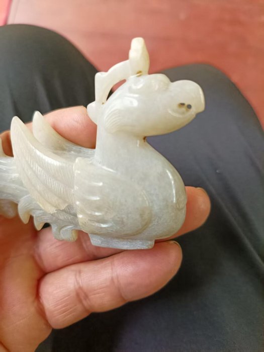 嚴選和闐玉鳳鳥古玉，高古風味適合收藏老物419 高古玉鳳鳥老玉珍玩收藏