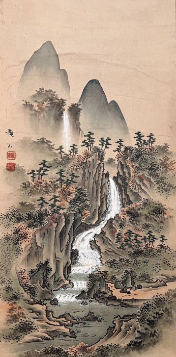 水田硯山，號竹圃散人，擅長南畫老梅幽蘭，經典絹本藝術推薦收藏。 老