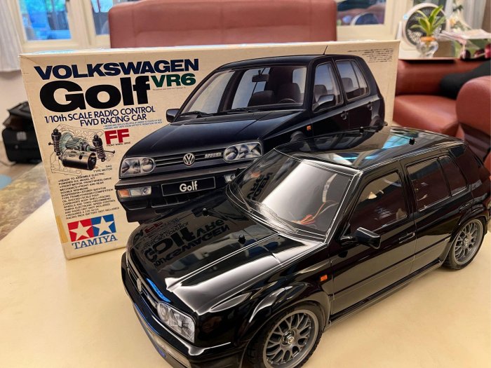 タミヤ　1/10 フォルクスワーゲン ゴルフ３　VR6 スペアボディーセット　付属品は揃ってます 58162 Tamiya Volkswagen Golf VR6 FF01 Chassis Kit Instruction Manual -  1055658