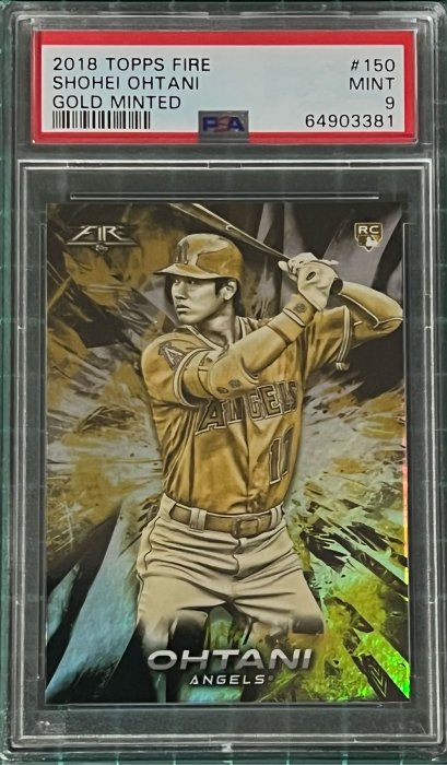 2018 大谷翔平RC SHOHEI OHTANI TOPPS FIRE GOLD MINTED PSA 9 | Yahoo拍賣
