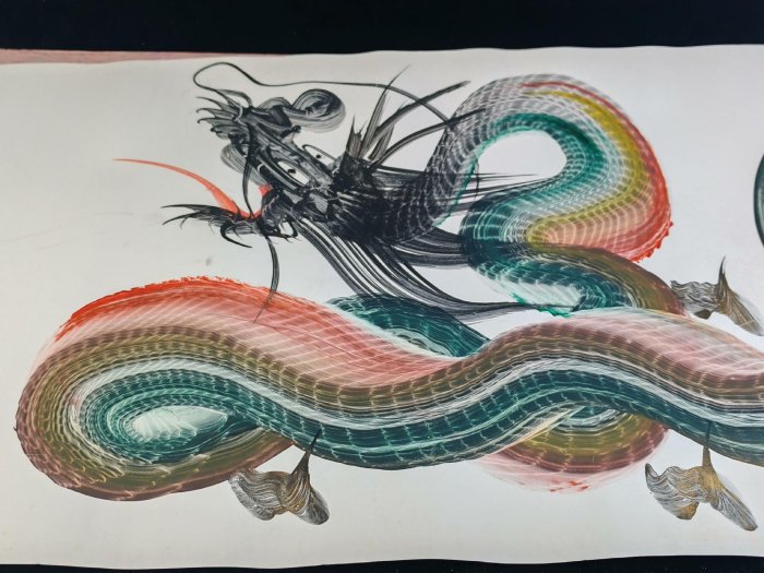 嚴選高瀬3代目親筆日光一筆龍，尺寸36x36公分，全新品相收藏推薦日光