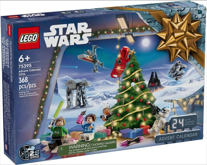 積木總動員 LEGO 樂高 75395 星際大戰 Star Wars 驚喜月曆 2024 368PCS 外盒:38*26*7cm