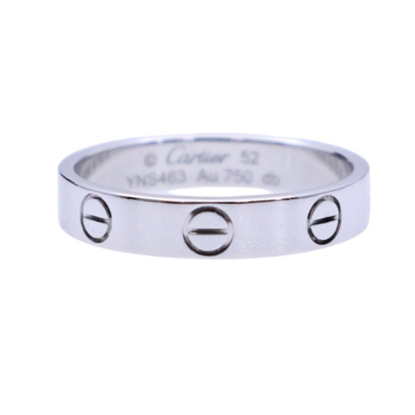 Cartier 卡地亞 18K白金 LOVE 戒指 【二手名牌BRAND OFF】
