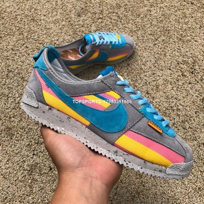 【小野潮鞋館】Union x Nike Cortez 50週年 灰藍粉 彩色 阿甘 滑板鞋 DR1413-002