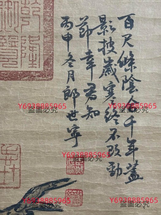 代號TZ279《郎世寧動物》三尺中堂手繪作品畫心材質：宣紙裝裱尺寸：長