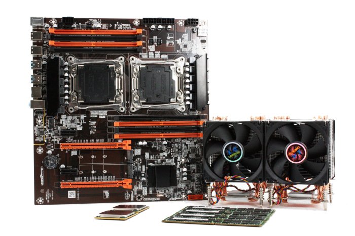 微盛金牌X99雙CPU 套餐Xeon E5-2680V4 64G 可光華自取2683 2697 2699