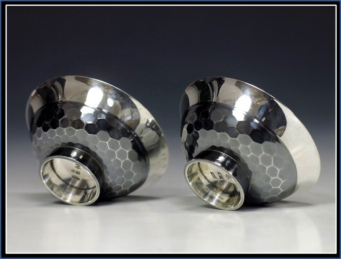 勇福堂》】日本純銀杯組－金工師河內光明製【純銀手工鎚打內鍍金茶（酒