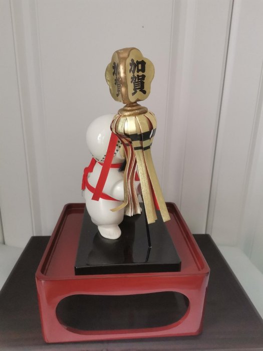 嚴選日本晃山作加賀人形，全新品附原盒，高20.5公分宽12公分人偶玩具