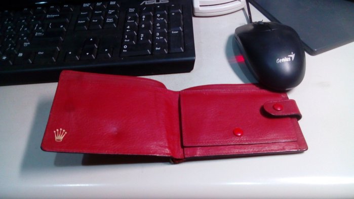 廉售真品勞力士女用精品皮夾1