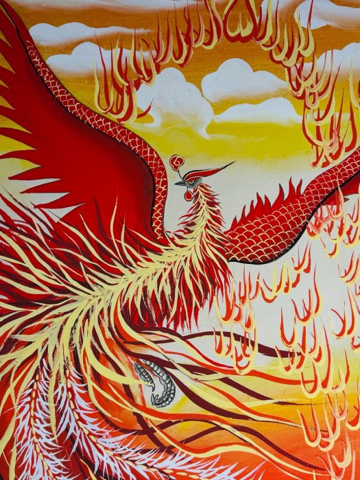 中国古美術 絹本手描き 張大千作款 鳳凰 水墨画 掛軸 四尺 古美味 中堂画 珍藏近現代著名國畫家張大千手繪鳳凰中堂立軸畫一幅張大千祖【十大雜項