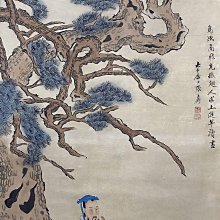 op-77 畫家：張大千四尺中堂畫人物畫手繪畫畫工精細。材質：宣紙2 加