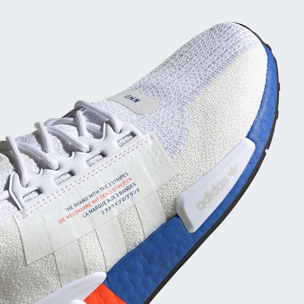 ADIDAS NMD_R1 V2 男鞋 慢跑 休閒 Boost 襪套 避震 透氣 拚色 白 藍 橘【運動世界】FX3949 | 慢跑鞋 ...