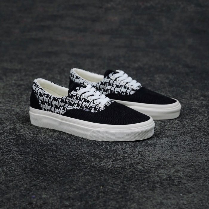 Vans Era 95 DX FOG x Fear of God 聯名Logo 黑低筒帆布鞋板鞋~T/E代購