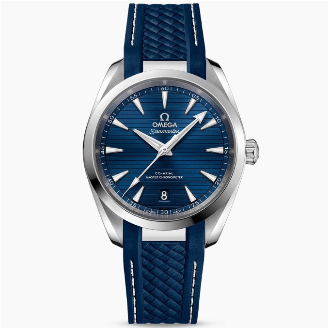 OMEGA 220.12.38.20.03.001 歐米茄 AQUA TERRA手錶 38mm 海馬150 藍面盤膠錶帶