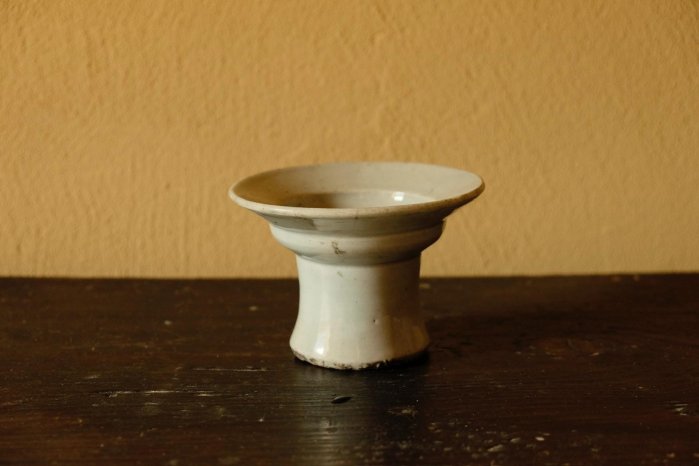 嚴選19世紀李朝白瓷祭器深鉢，高麗青瓷藝術珍藏品直徑12cm 高9cm 白磁