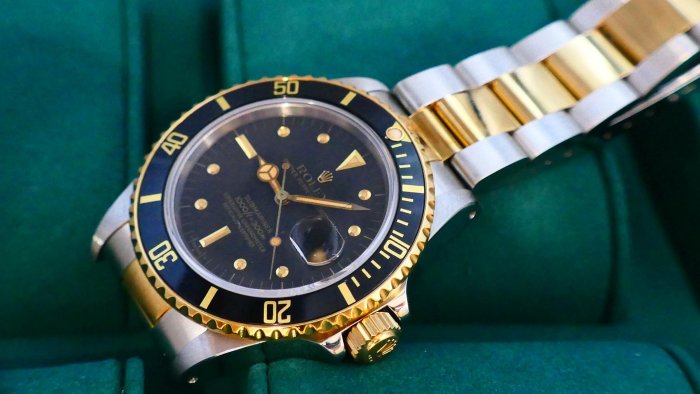 【美好時光】勞力士ROLEX極品黑色鉚釘面16803 !