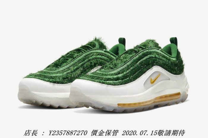 Nike Air Max 97 Golf “Grass” 青草綠色白色CK4437-100 限量| Yahoo拍賣