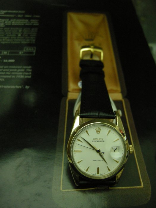 ROLEX 勞力士6694/ 1946製罕見14K套金/ 稀少有立體K金時標.指針/ 玩家收藏 04/02已交誼 *