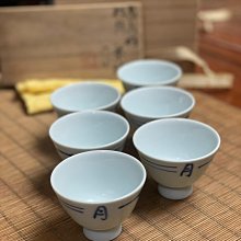 平安竹泉 青花 染付 盃 鸡心盃 茶器 茶道具 二代三浦竹泉平安竹泉作山水人物青花杯| Yahoo拍賣