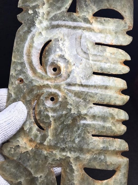 和田玉玉石收藏紅山文化老玉勾云佩， | Yahoo拍賣