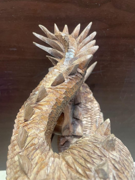 雕刻木龍擺件龍木雕雕刻龍擺飾傳說中的龍龍擺件龍型木雕木雕龍形