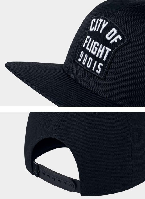 CodE= NIKE AIR JORDAN CITY OF FLIGHT CAP 貼布棒球帽(黑)894674-011