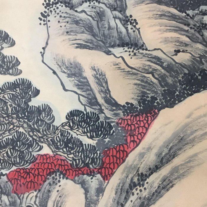 編號sa6 畫家： 王時敏三尺中堂畫山水畫手繪畫畫工精細。 材質：宣紙1