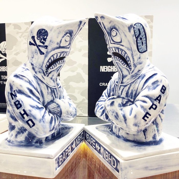 希望商店】NEIGHBORHOOD X BAPE SHARK INCENSE CHAMBER 19AW 鯊魚香座