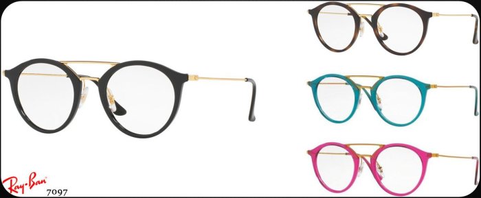 [P S]三號五樓 全新正品 Ray Ban 雷朋 RB7097 RB 7097 復古膠框+金屬框 眼鏡 多色 | Yahoo拍賣