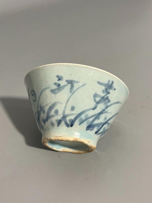嚴選日本帶回朝鮮高麗青花杯，人物泛舟圖老底瓷，自用品級，美如初見