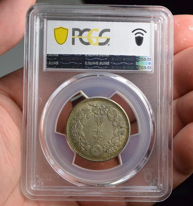 評級幣日本1914年大正三年五十錢50錢旭日銀幣鑑定幣PCGS MS62 | Yahoo拍賣